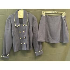 Vintage LA Belle Skirt Suit Navy Size 11